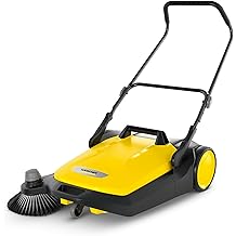 K rcher 1.766-420.0, K cher S 6 Mechanical Sweeper, Black, Yellow, 38 liters