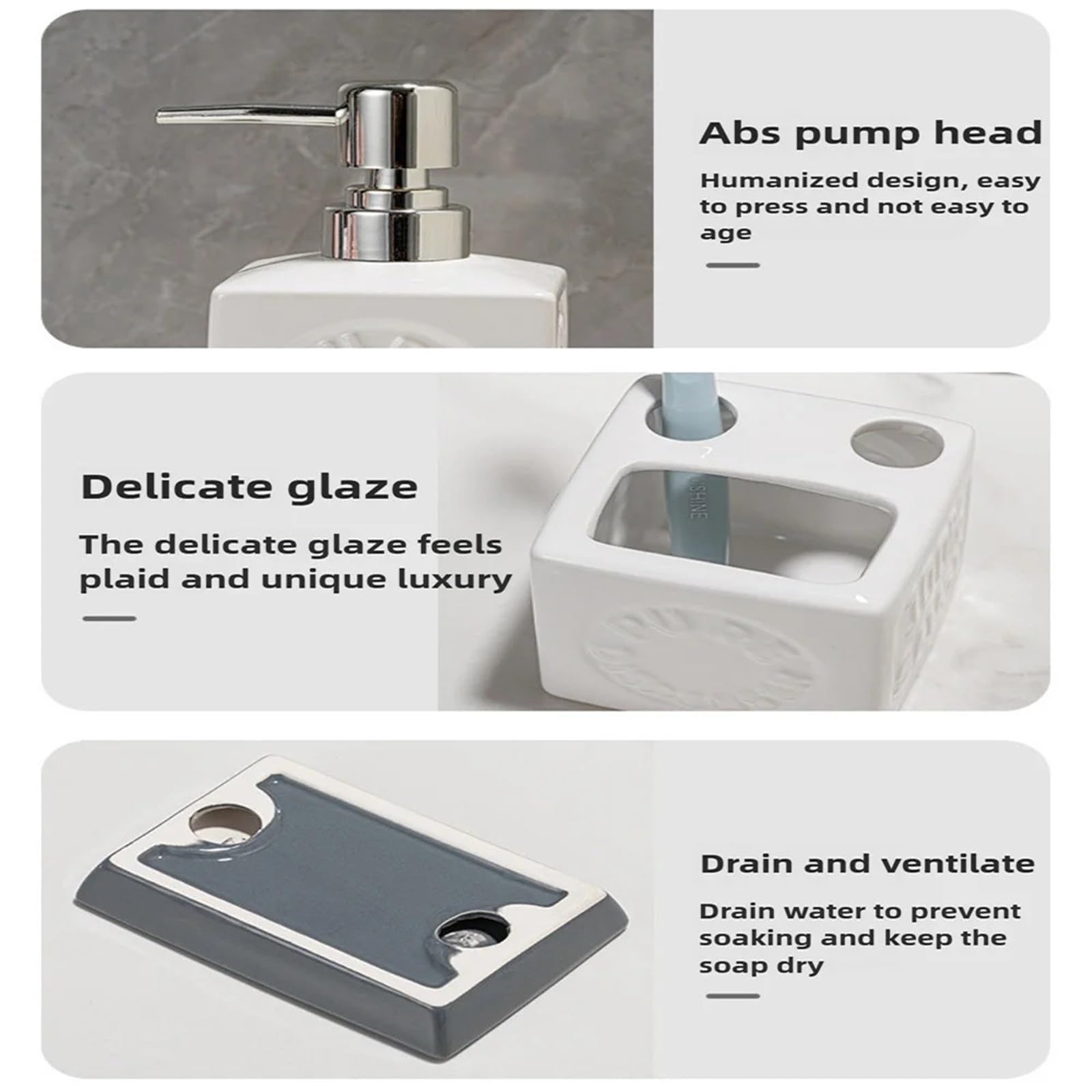 Accesorios BañO Juego de Accesorios baño 4 Uds., Juegos completos, dispensador jabón, Soporte for Cepillo Dientes, Taza y Plato for Lavar el ratón(Pink)