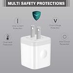 USB Wall Charger Block, 2-Pack 2.1A Dual Port USB Cube Power Adapter Plug | Charging Brick for iPhone 14 13 12 11 Pro Max SE XS XR X 8 7 6 Plus, Galaxy, LG, Android Phone Accessories, Compact, ETL List