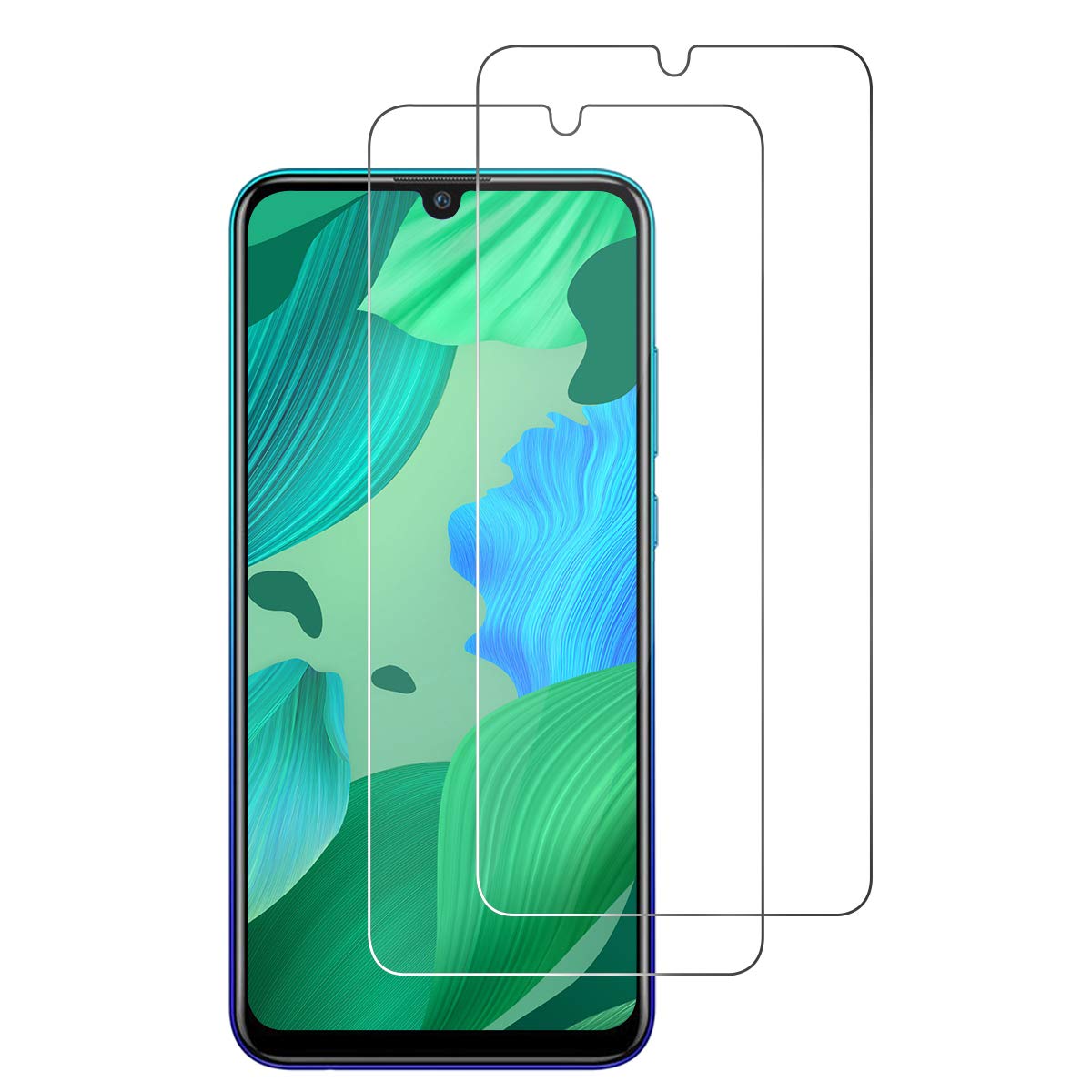 HHZYX[2 Pack Screen Protector for Huawei P Smart 2019/Honor 10 Lite,Tempered Glass 2.5D/HD Clarity/9H Hardness/Anti-Scratch/Bubble Free/Case Friendly for Huawei P Smart 2019
