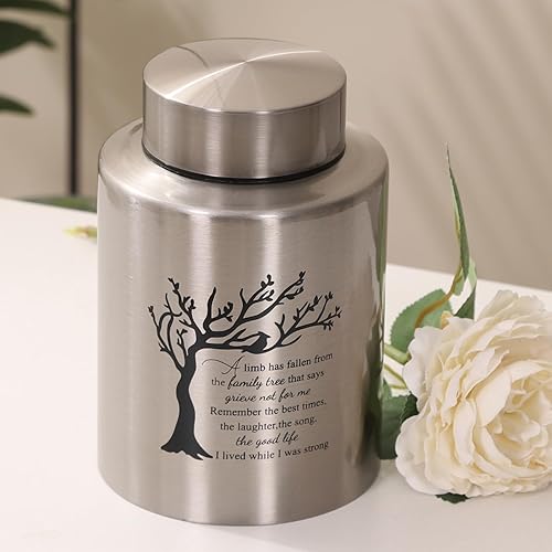 Miniatura 5 de Urnas medianas para cenizas humanas de hasta 60 pulgadas cúbicas de tamaño mediano para cenizas, urnas de cremación para cenizas, de acero