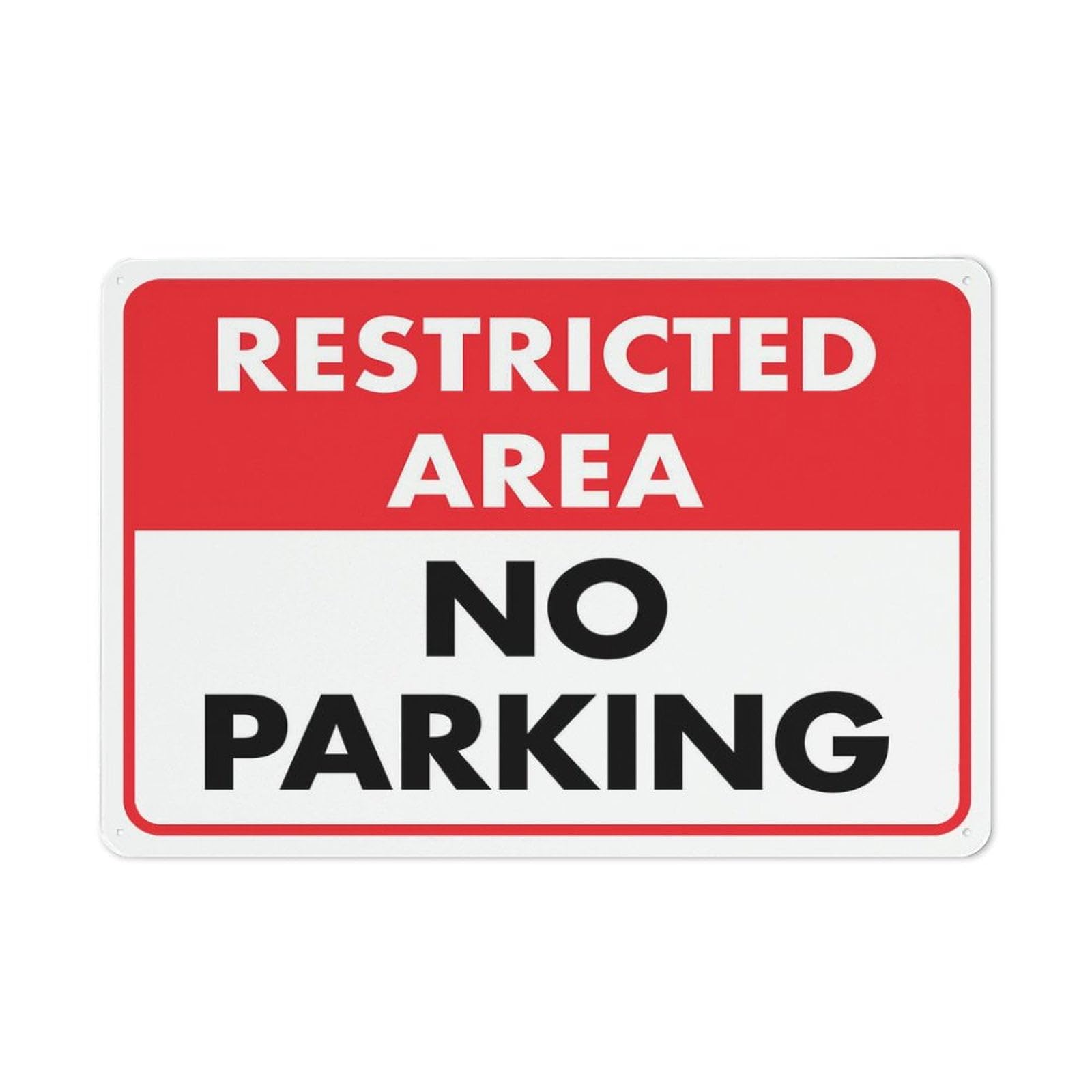 Restricted Area No Parking Wall Art Decor Plaque for Cafe Farm Garage Garden Yard Tin Sign 8x12 Inch