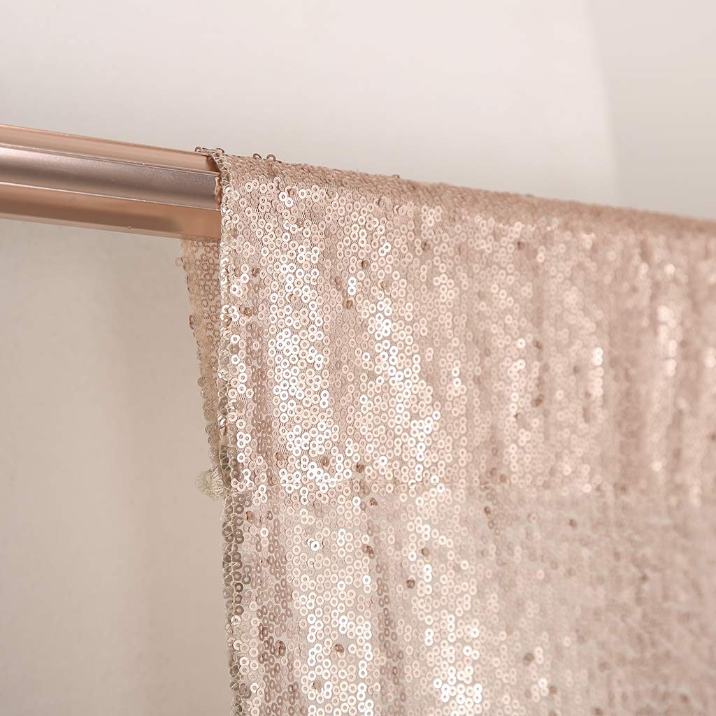 Eternal Beauty 152x213cm Champagne Shinny Sequin Photography Backdrop Party Prom Wedding Youtobe Banquet Photo Background (5x7 feet) - Image 3