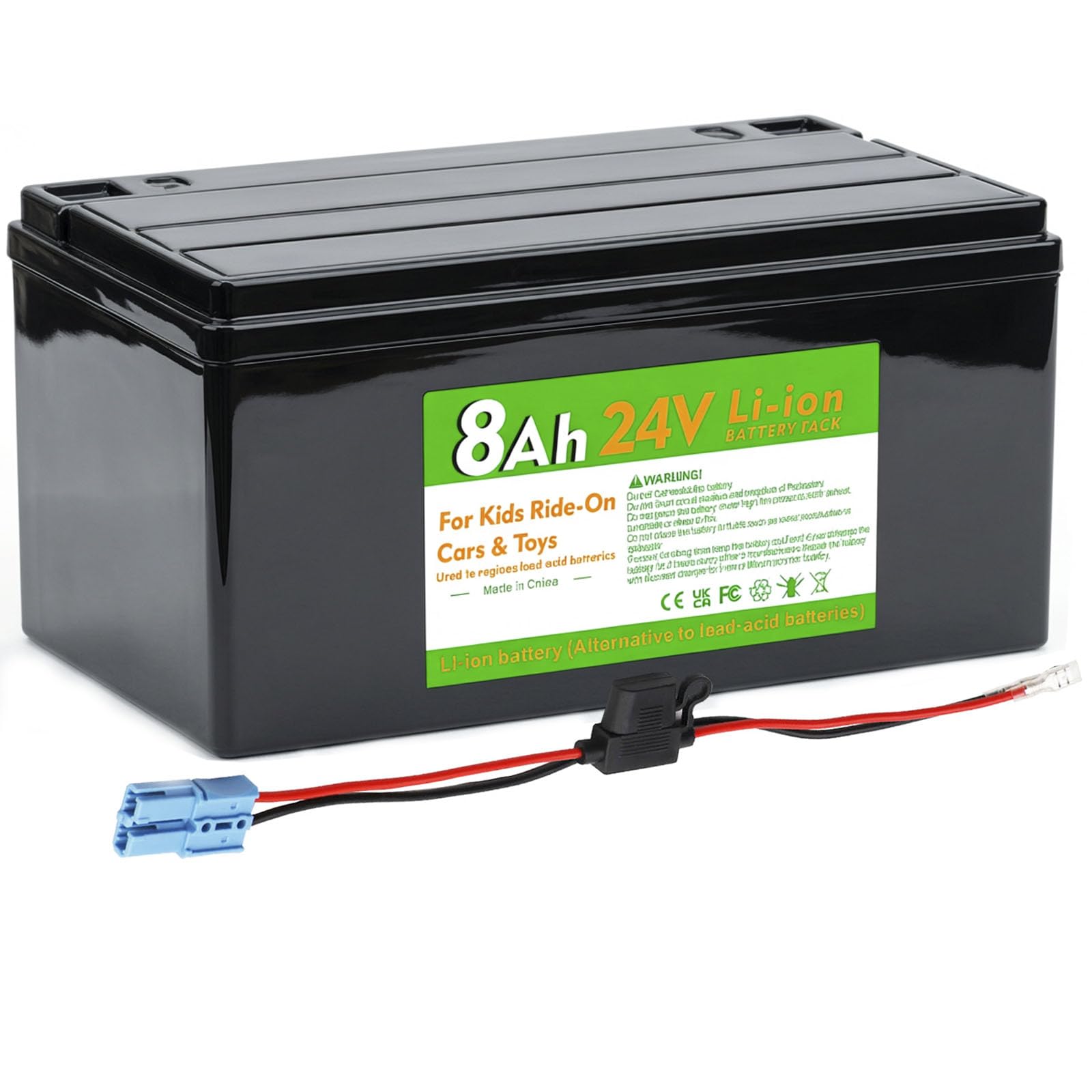 CHUNCAIL 24V 8Ah Lithium-Ion Battery with Charger for Children's Electric Vehicles