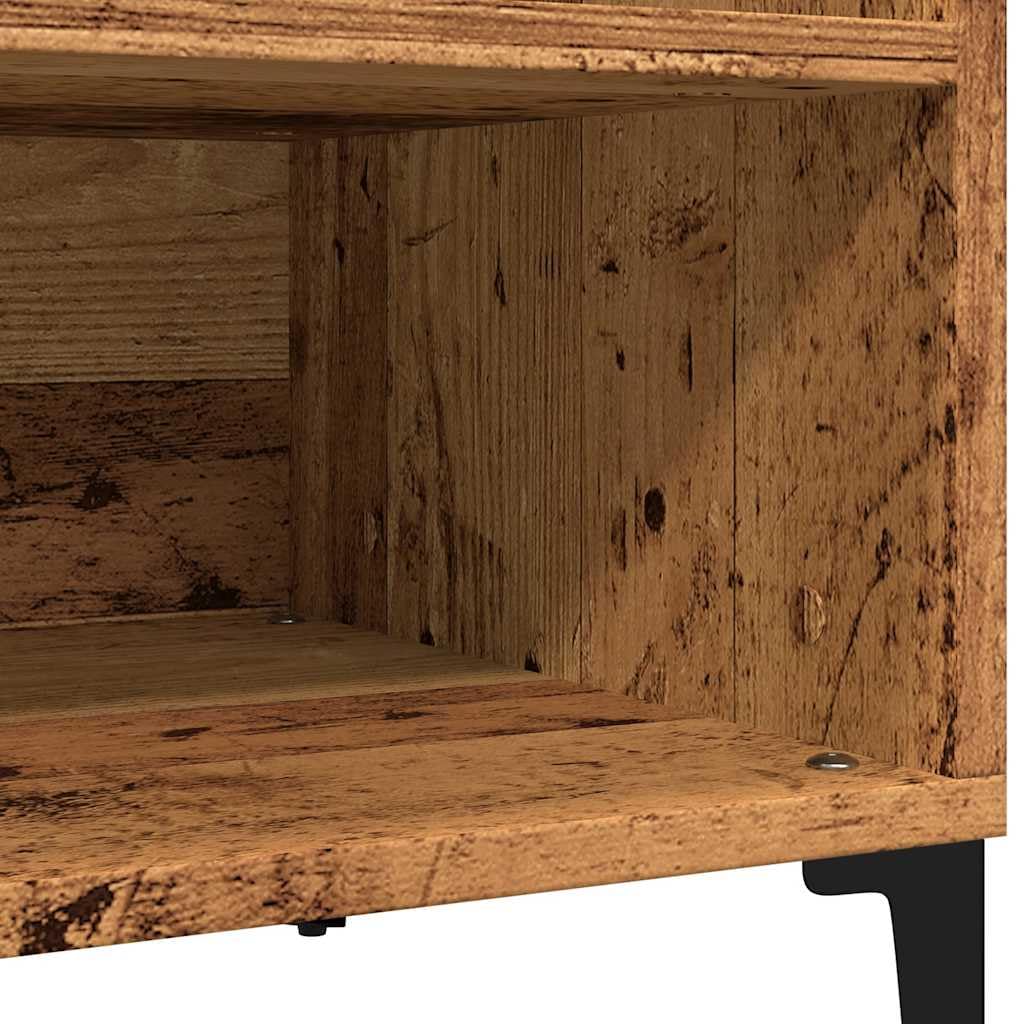 vidaXL Mobile Porta Dischi Legno Antico 84,5x38x48cm Legno Multistrato