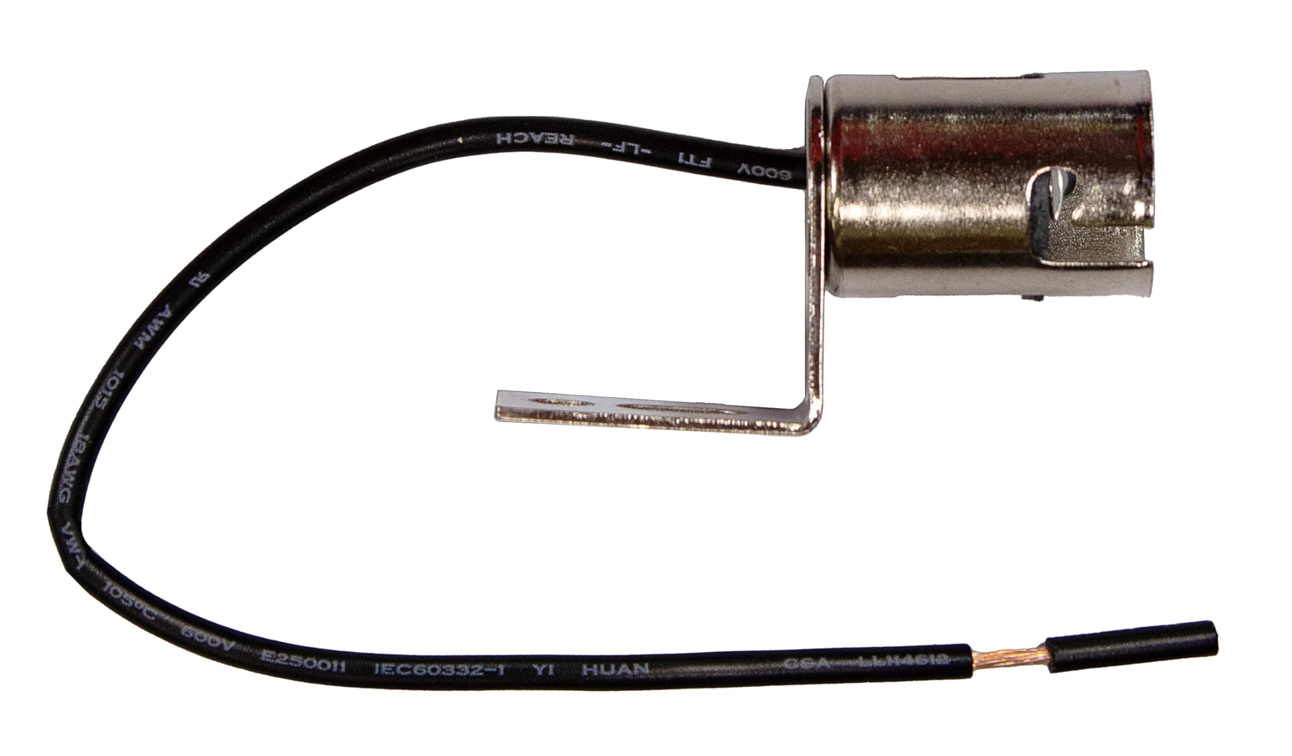 Bayonet Bulb Socket, BA15s base (1156-Style), Wired, 1-hole L-Flange (parallel)