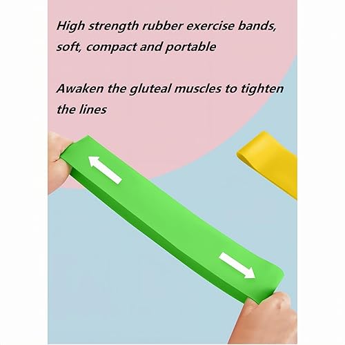 Miniatura 7 de Juego de bandas de ejercicio de resistencia con guía y bolsa de transporte, duradero, 5 juegos de bandas de fuerza de varios niveles para