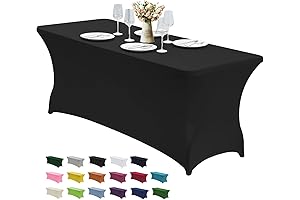 CWK Banquet Tables Folding & Rectangular Spandex Fitted Table Covers for Weddings & Events