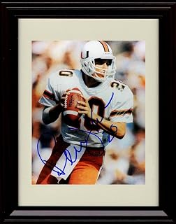 Bernie Kosar Autograph Promo Print - Miami - In The Pocket - Framed 8x10