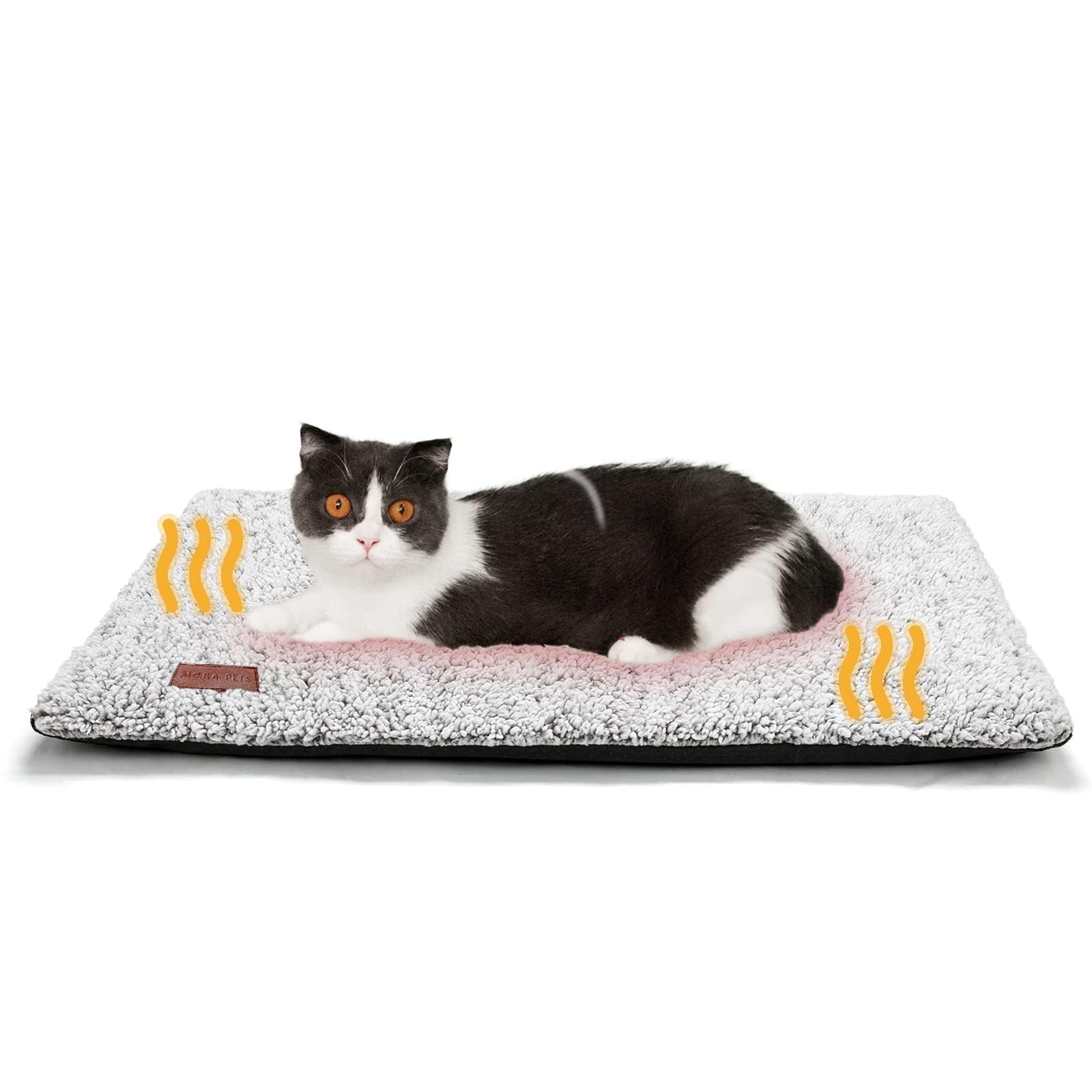 Self Warming Cat Bed Self Heating Cat Dog Mat 27 x 18 inch Extra Warm Thermal Pet Pad for Indoor Outdoor Pets with Removable Cover Non-Slip Bottom Washable