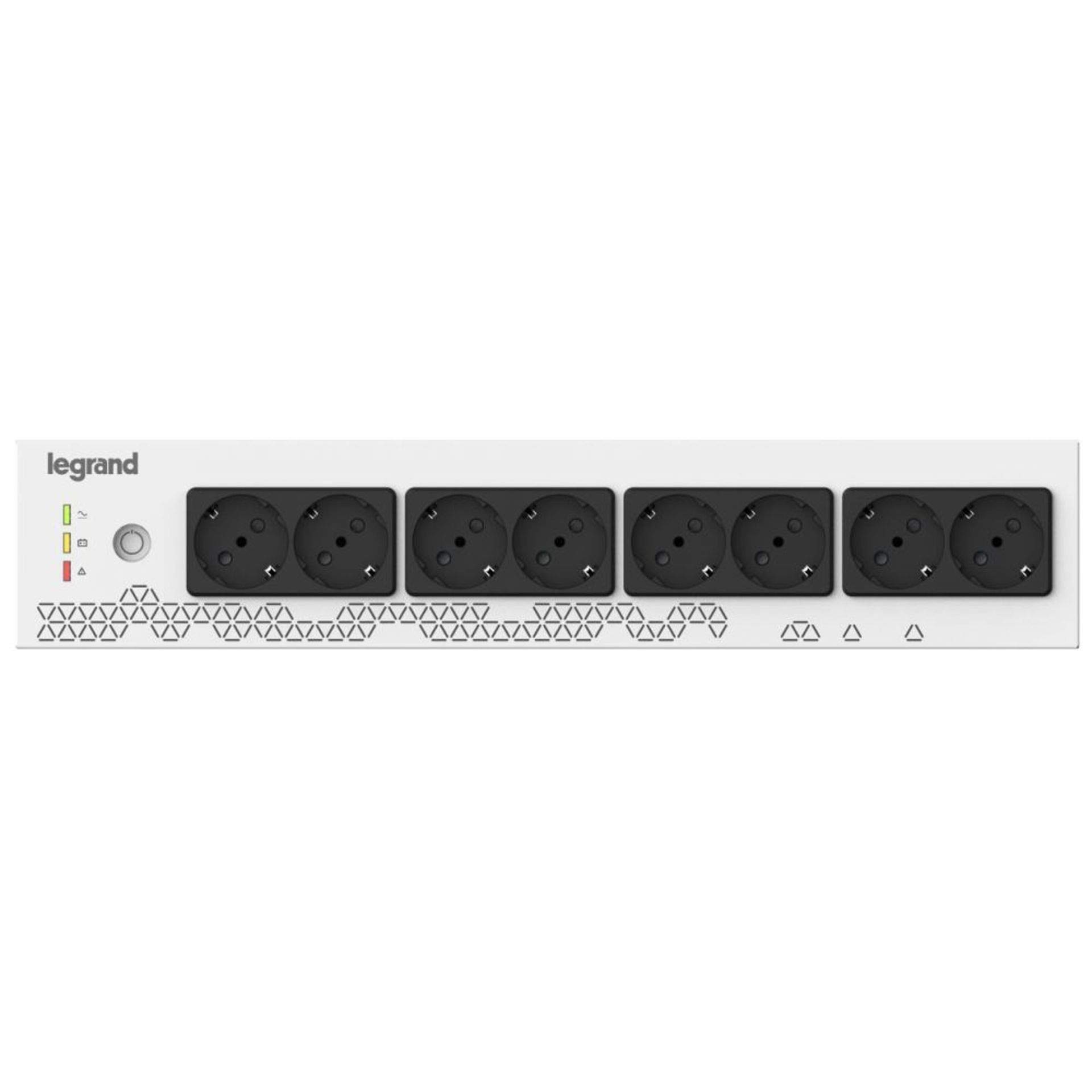Legrand Rack PDU 19" avec système d'alimentation intégré 800 VA - 480 W, 1 phase, 230 V, 8 prises Schuko rack 19" ou armoire de distribution d'alimentation, temps de pont jusqu'à 15 minutes. 310332