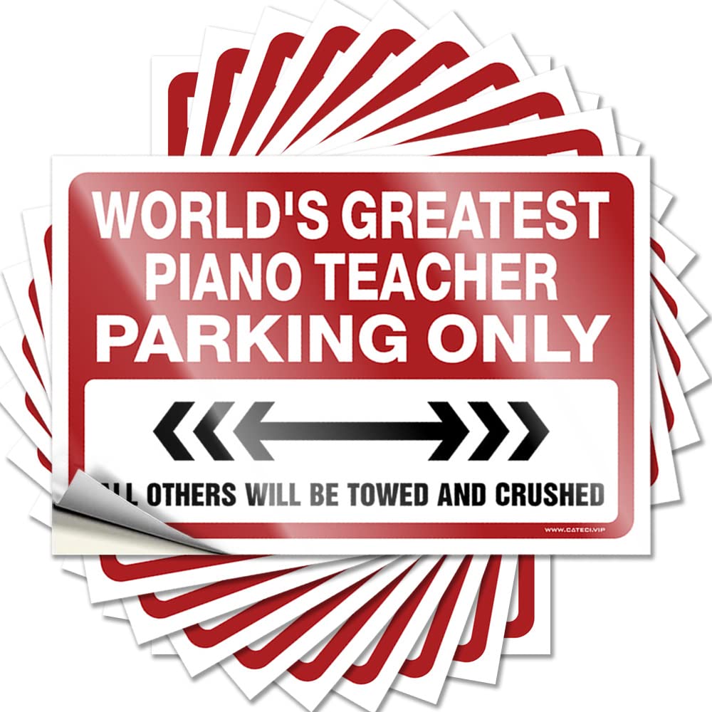 Tattoo Teenage Custom Stickers, Hat Waterproof World's Greatest Piano Teacher Parking Only for Hydro Flask | Winter Vinyl Decals for Paw Holiday Gift(12X18CM)