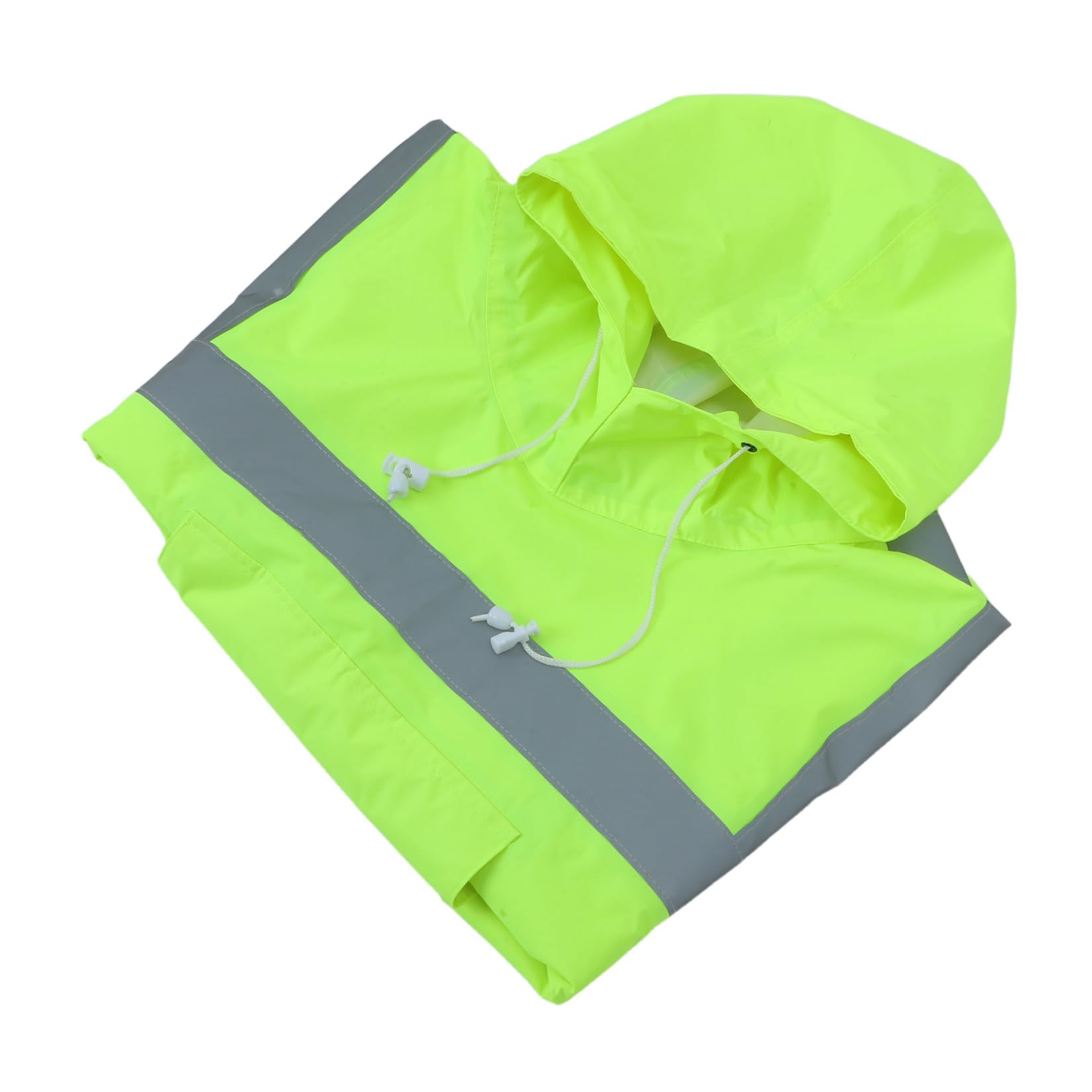 SUPVOX Poncho de Pluie Adulte Réfléchissant avec Capuche et Cordon Ajustable en Polyester Taffetas Pvc pour Camping et Déplacements Quotidiens Haute Visibilité