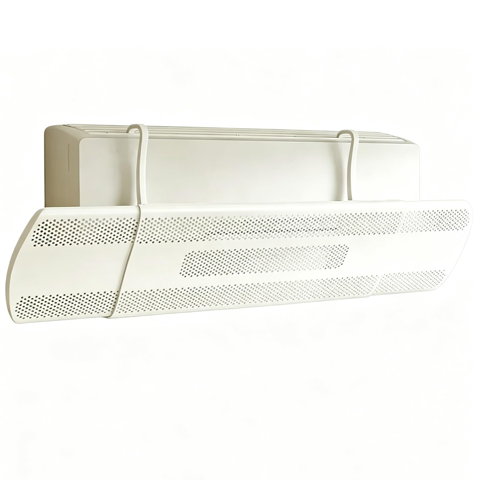 JSFYJZYZ Retractable Air Conditioner Deflector, 270° Adjustable Airflow, No Direct Cold Air, No Condensate, Wind Deflector for Home(White)