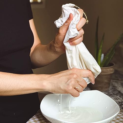 Miniatura 4 de Bolsa coladora de malla fina de grado alimenticio, 200 mallas de 75 micrones, reutilizable, lavable, bolsa de tela de nailon con cordón para