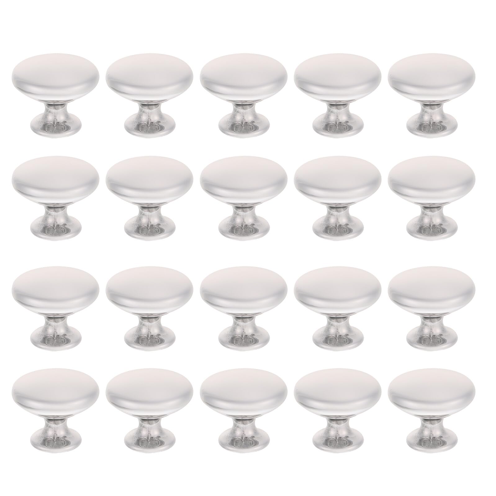 Schrankknöpfe aus Zinklegierung, Einloch, Silber, Elegant