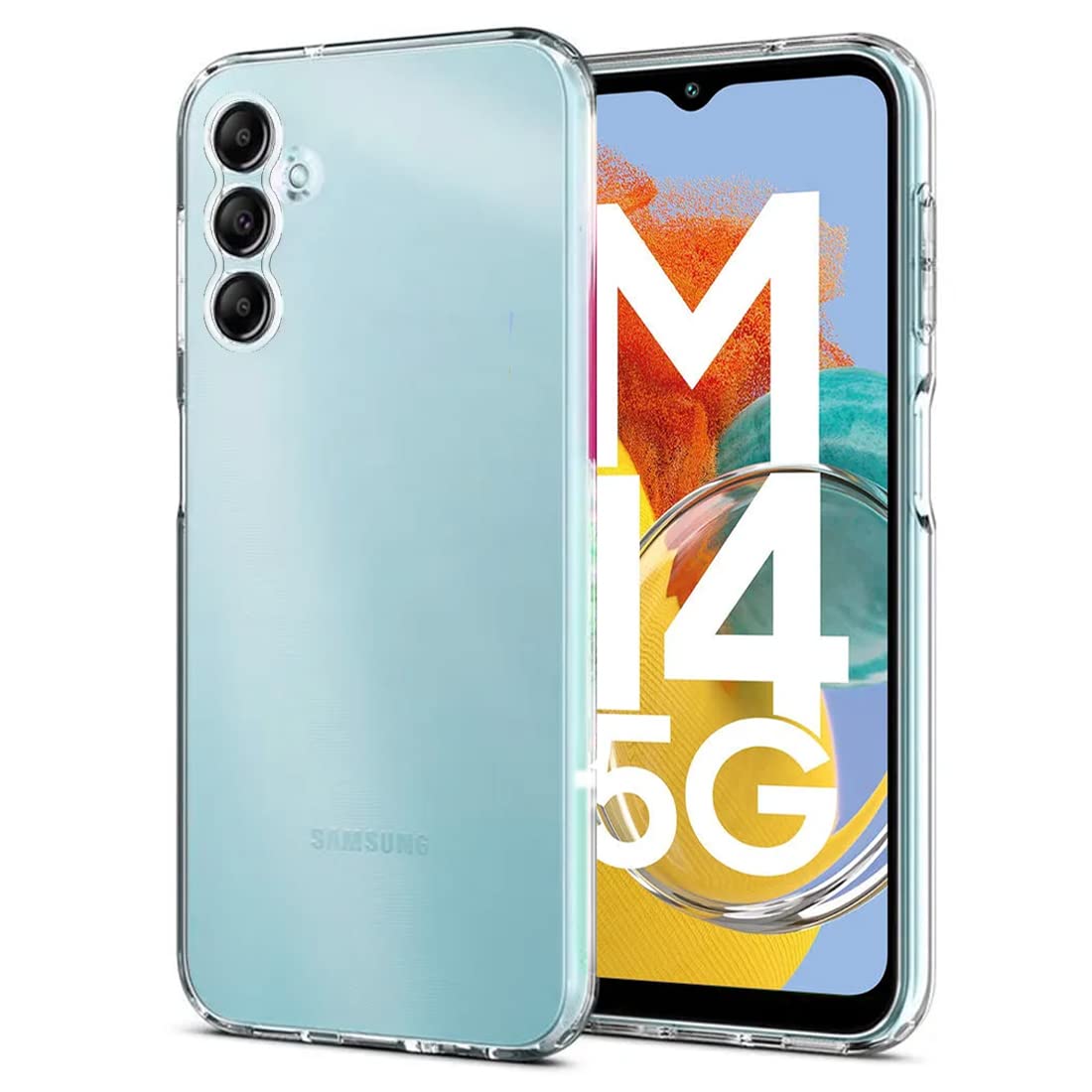 Amazon Brand- Solimo Basic Case for Samsung Galaxy M14 5G (Thermoplastic Polyurethane_Clear)