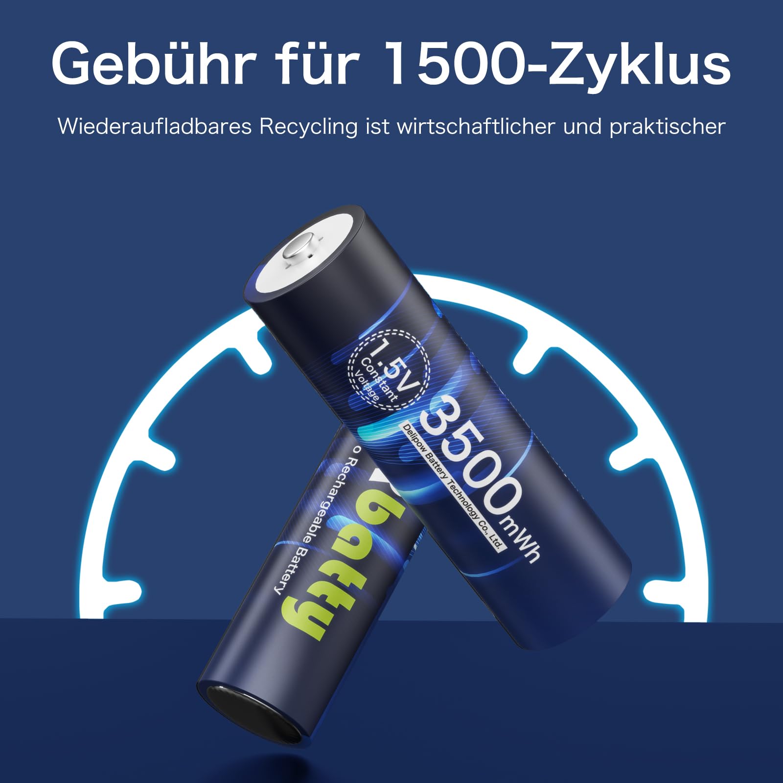 GRbatty Batterie Ricaricabili AA Litio 1,5V 3500mWh Ad Alta Capacità,Confezione da 8 con 1500 Tech Pile Ricaricabili AA con LCD Caricabatterie
