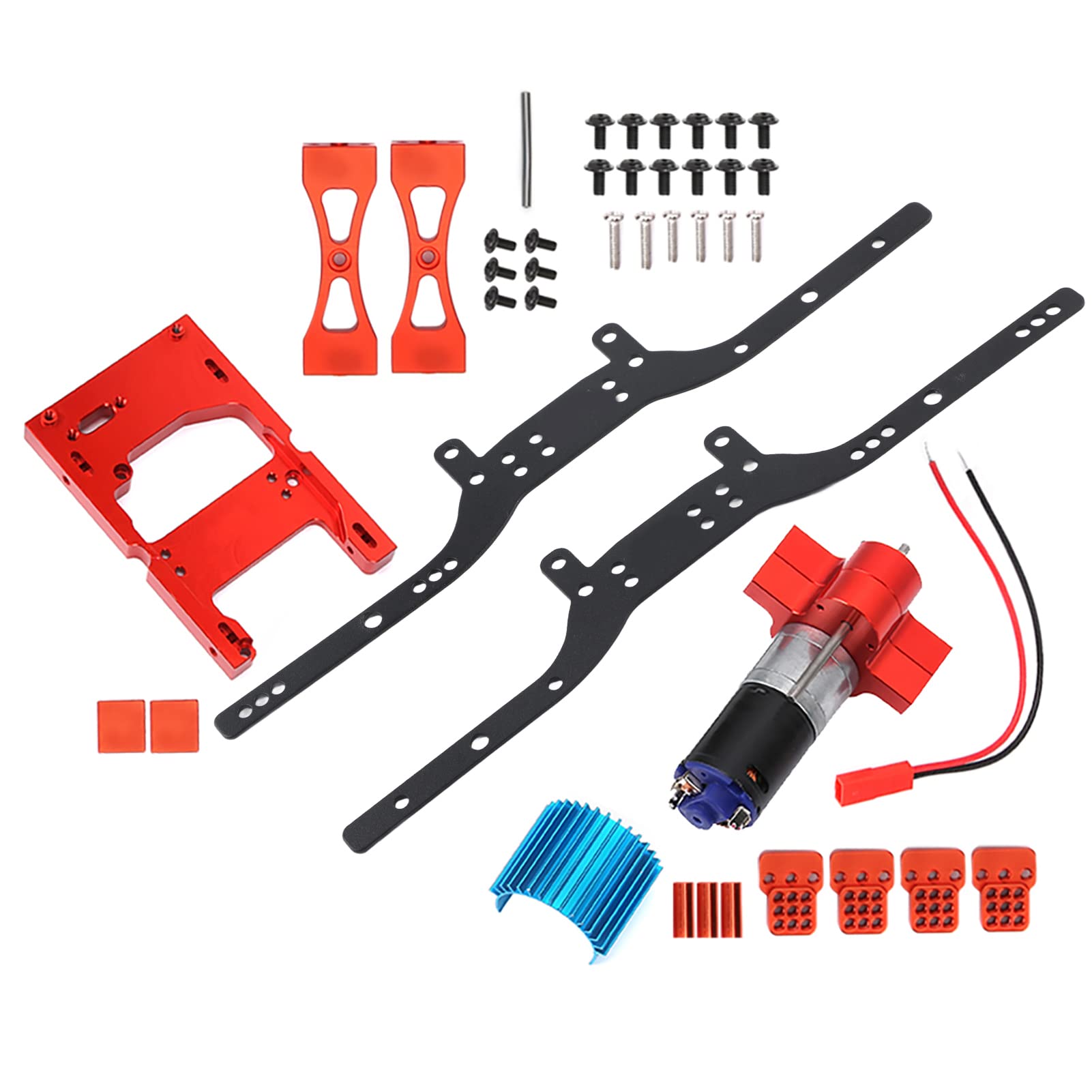 Cryfokt Set di Telai in Metallo per Telaio Auto RC per Parti di (Rosso)
