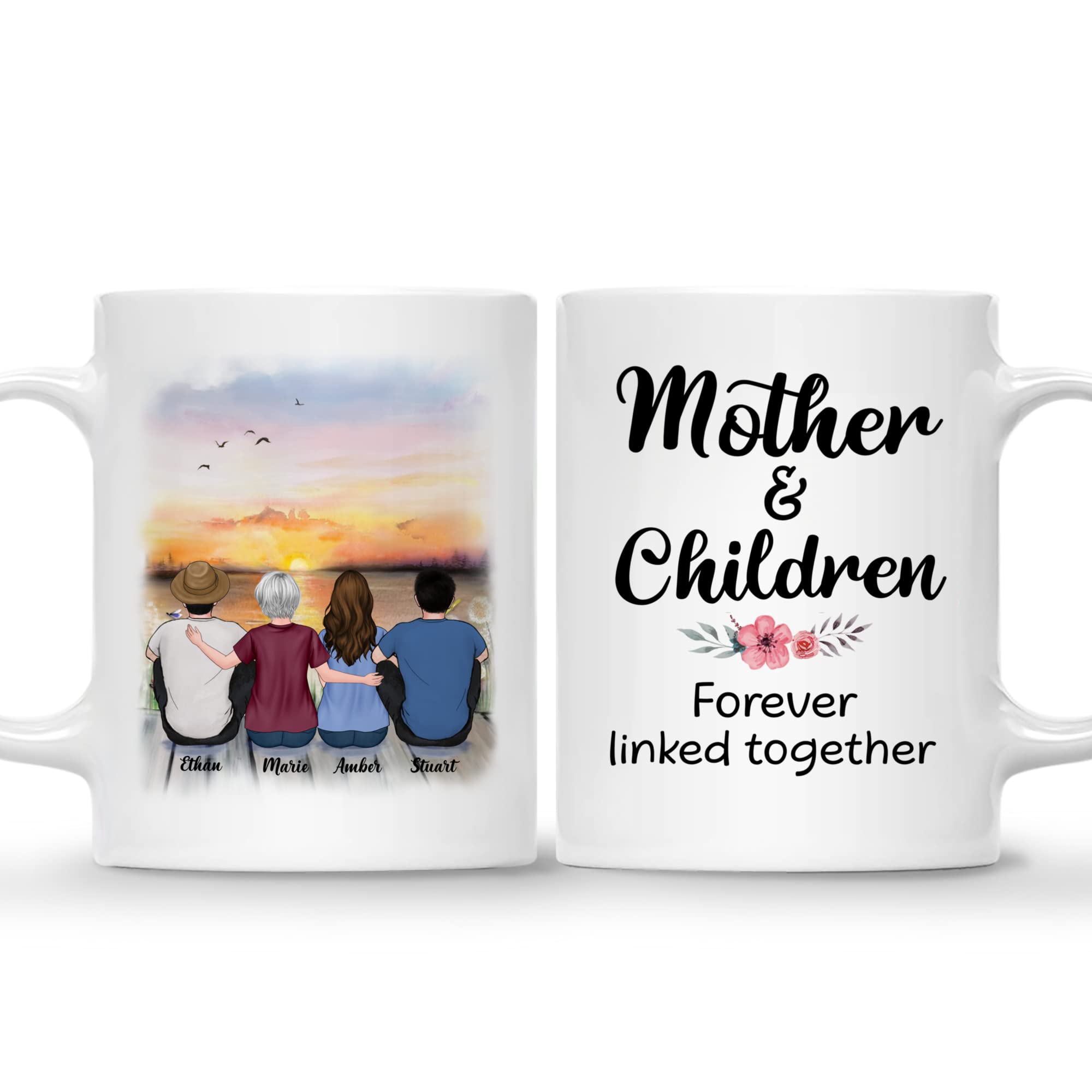 Gossby Personalized Mom Mugs - Custom Gifts for Mom from Daughters, Sons with Avatars, Names - Birthday, Mothers Day, Christmas Mug Gifts from