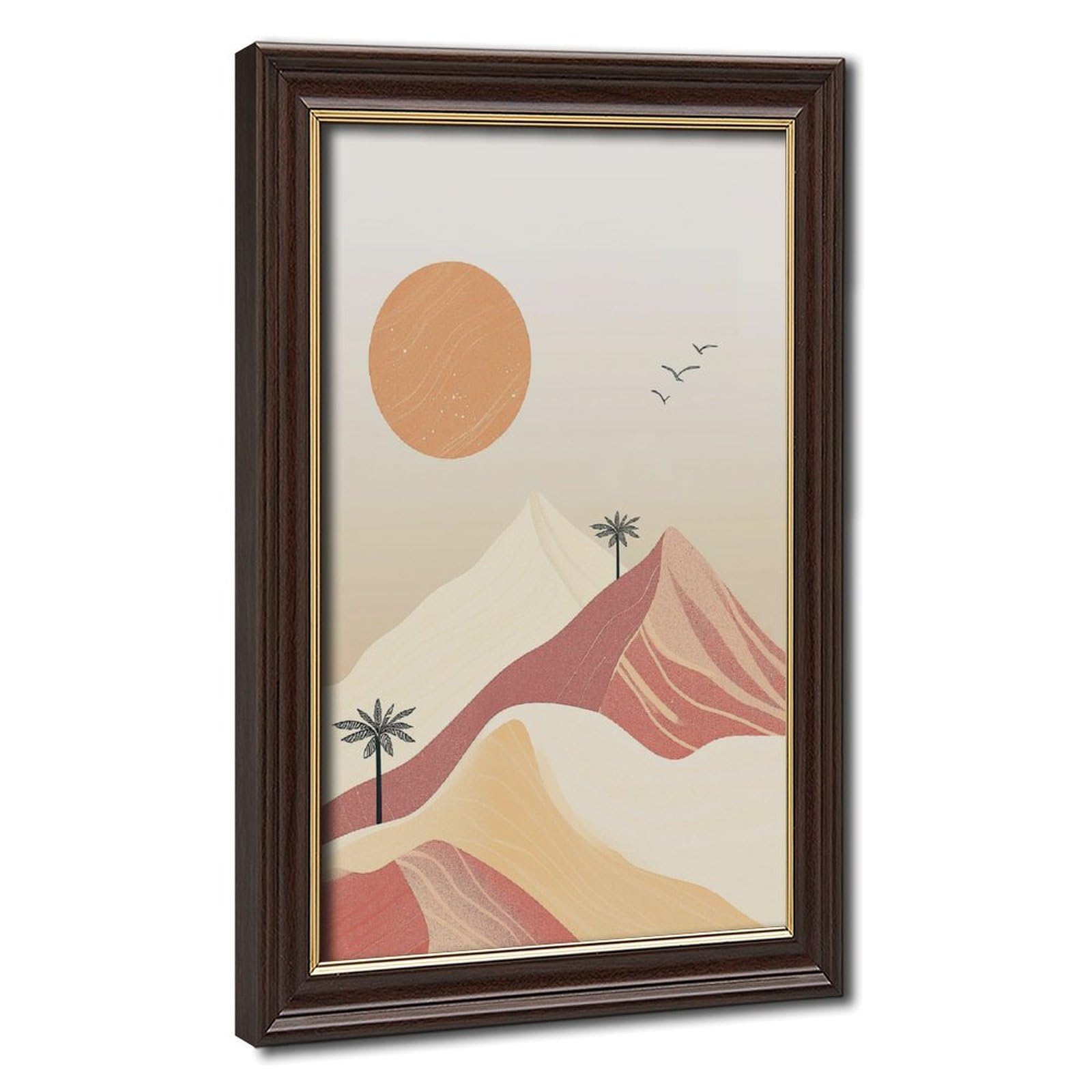 Bareronor Boho Desert Landscape Canvas Poster Wall Art Decor Print Picture Paintings for Living Room Bedroom Decoration 20" L X 30" W