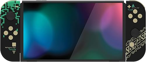 Miniatura 8 de eXtremeRate Juego completo de carcasa de bricolaje para Nintendo Switch OLED, placa trasera de consola y soporte, carcasa para controlador de mano