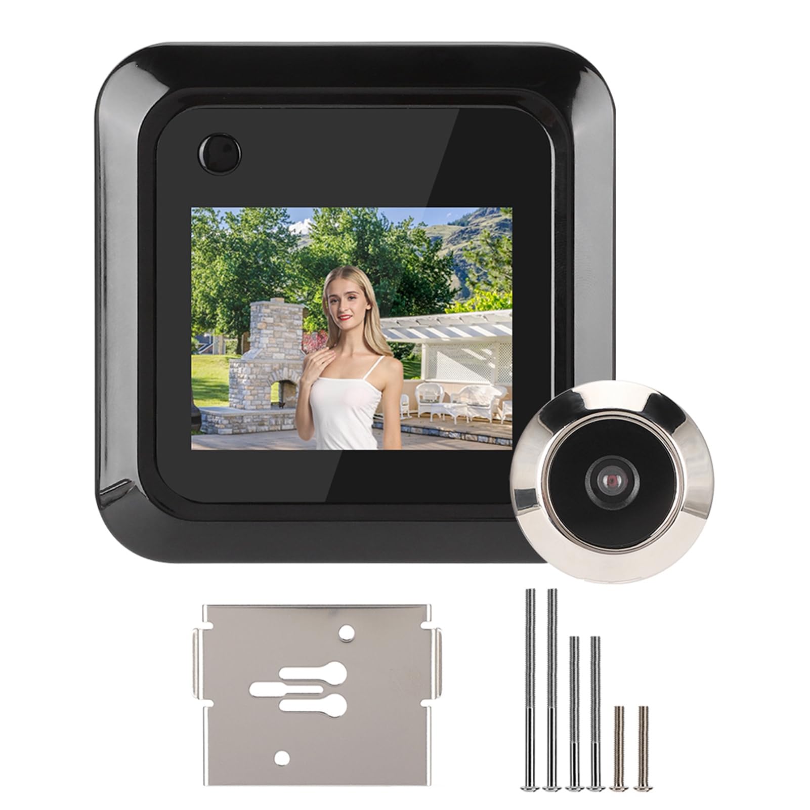 Judas de porte numérique, 2,4 pouces 0,3 MP, grand angle de 95 degrés, caméra judas pour porte d'entrée, écran LCD, appareil photo numérique, visionneuse électronique