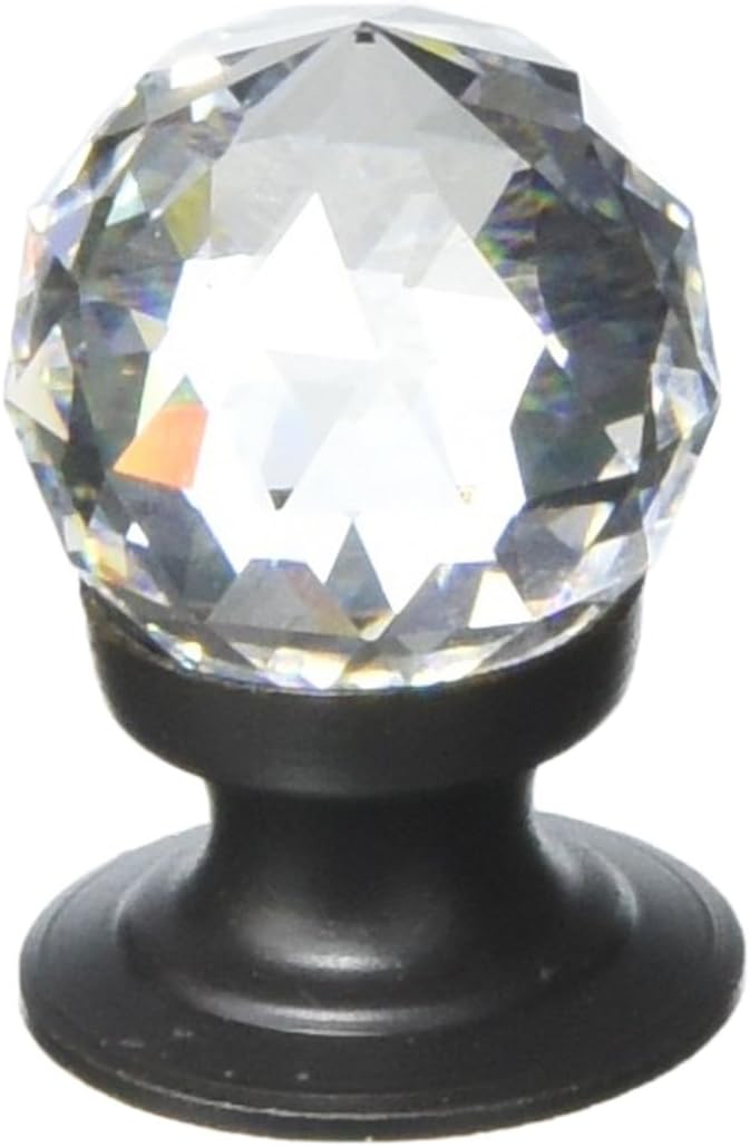 Baldwin 4332112S Crystal Cabinet Knob in Aged Bronze