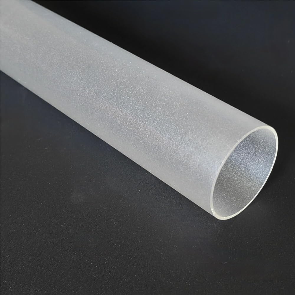 PMMA Acrylic Pipe 2pcs for Home Garden Lampshade, Aquarium Accessories DIY Tube Length 20cm 50cm Frosting Acrylic PMMA Pipe(70MM*20CM)