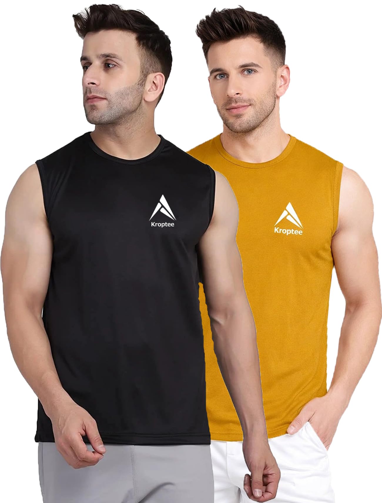 kroptee Stylish Vest for Men |Ganji for Boys - Perfect for Gym Workouts,| Men's Tank Top Regular fit|Cotton Combo Pack of 2 Sports Vest-picture-36