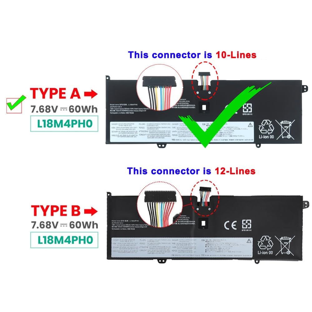 L18C4PH0 Laptop Batería para Lenovo Yoga C940-14IIL Type-81Q9 81Q900AABM 81Q900DQHH 81Q9000CGJ Series L18M4PH0 5B10W67374 5B10T11586 5B10T11585 5B10W67180