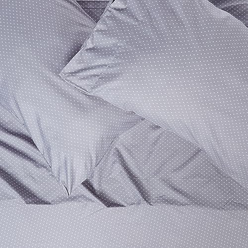 Queen Size Bed Sheets - Breathable Luxury Sheets with Full Elastic & Secure Corner Straps Built In - 1800 Supreme Collection Extra Soft Deep Pocket Bedding Set, Sheet Set, Queen, Dot Gray