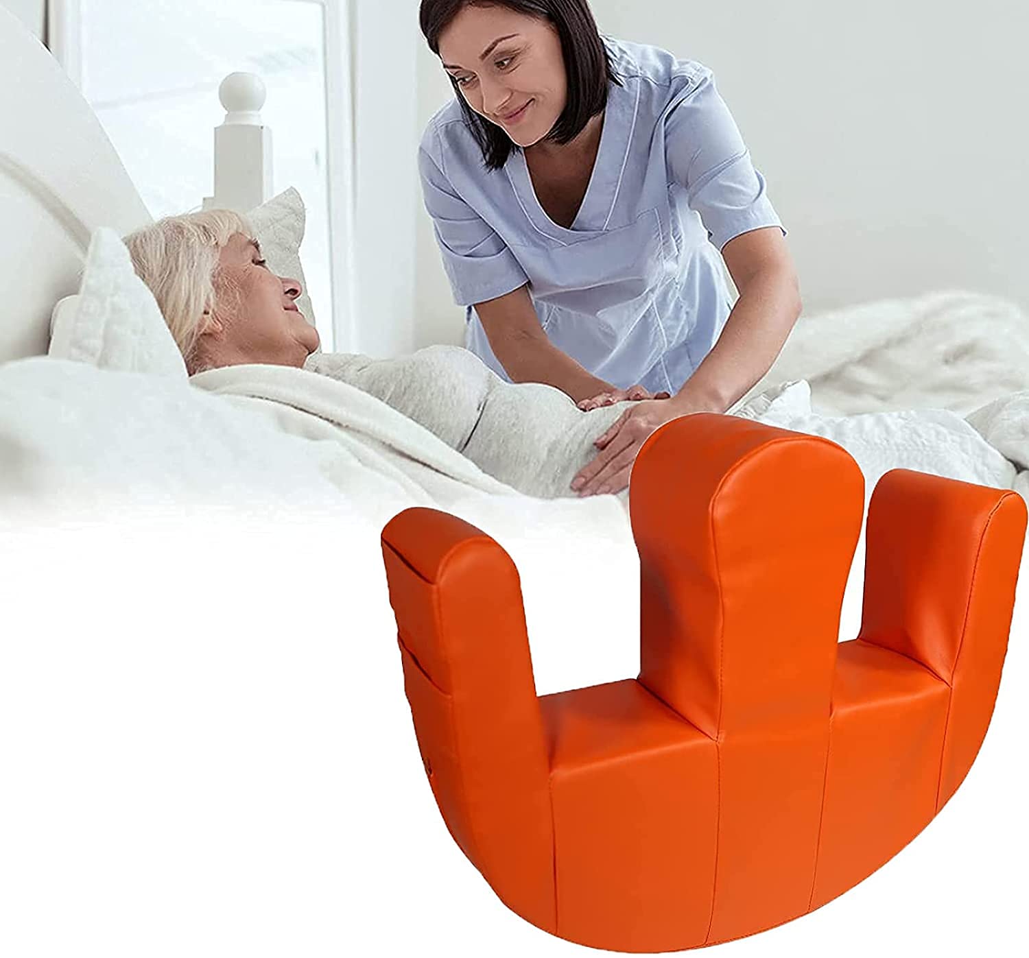 EHVYBDX Patient Turning Device, Bed Rest Patient Turning Device Multifunctional Turning Device, PU Leather Bedridden Patients Supplies