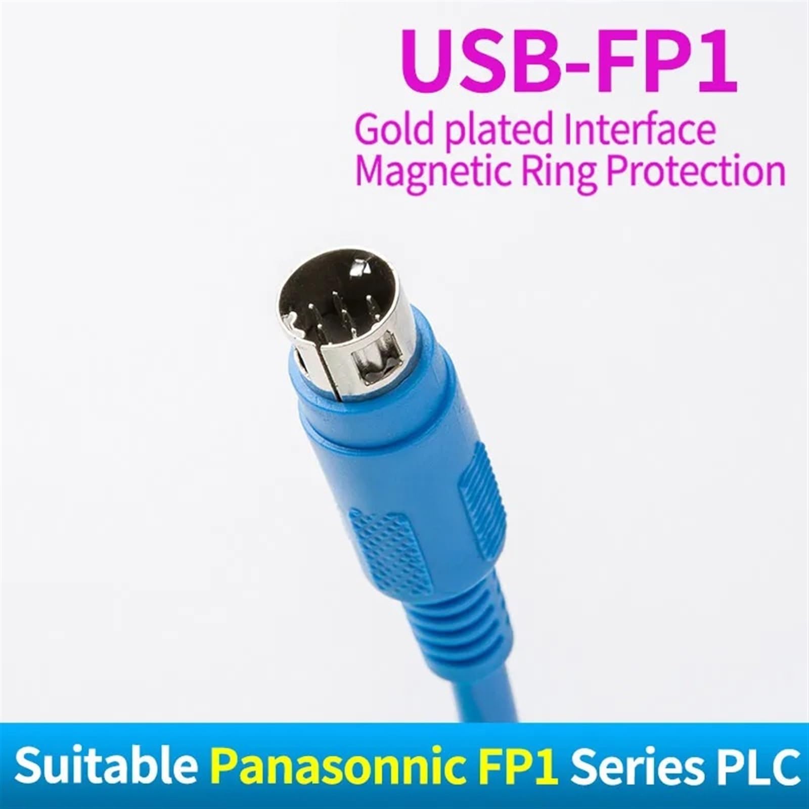 TAITANGEL 8Pin Plug USB-FP1 USB-AFP8550 Suitable FP1 FP3 FP5 Series PLC Programming Cable Download Cable (Color : USB-FP1 Economic)