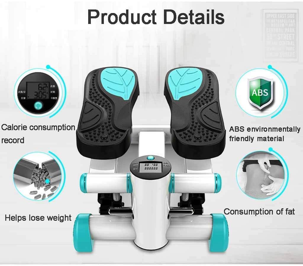 Stepper,Mini Desk Elliptical Massage Exercise Stair Machine Fitness Large Non-Slip Pedals and Display for Home Gym Use (A)
