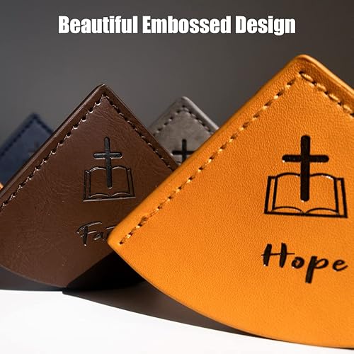 Miniatura 4 de 12 marcapáginas de cuero, marcadores para la Biblia, marcadores de esquina de página, marcadores inspiradores, regalos cristianos religiosos para