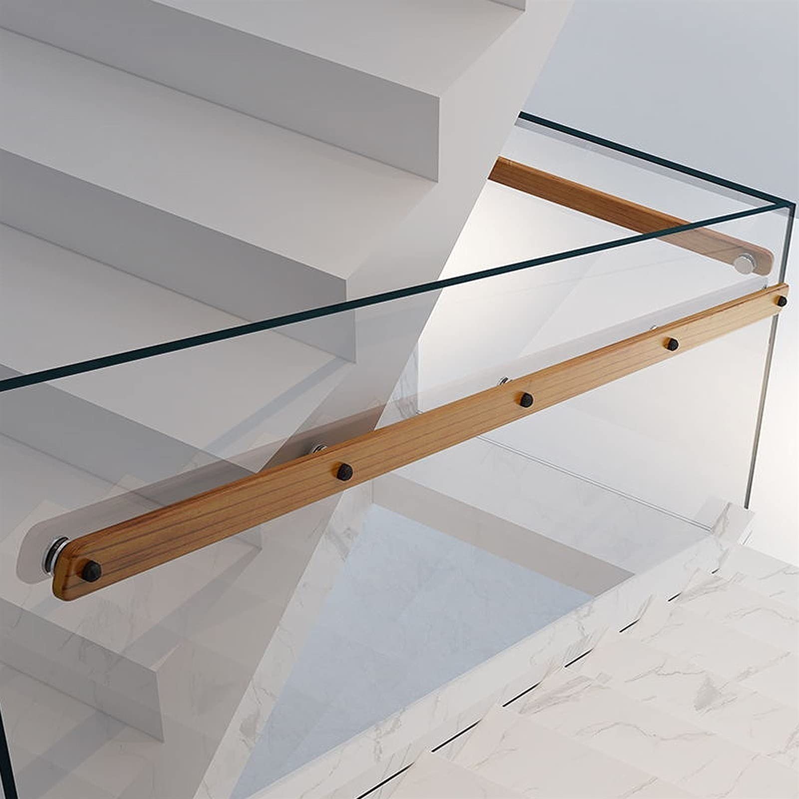 Mains Courantes en Bois Noble de 250cm au Design Architectural Durable