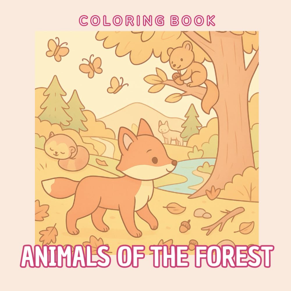 Animals of the Forest: Coloring Book