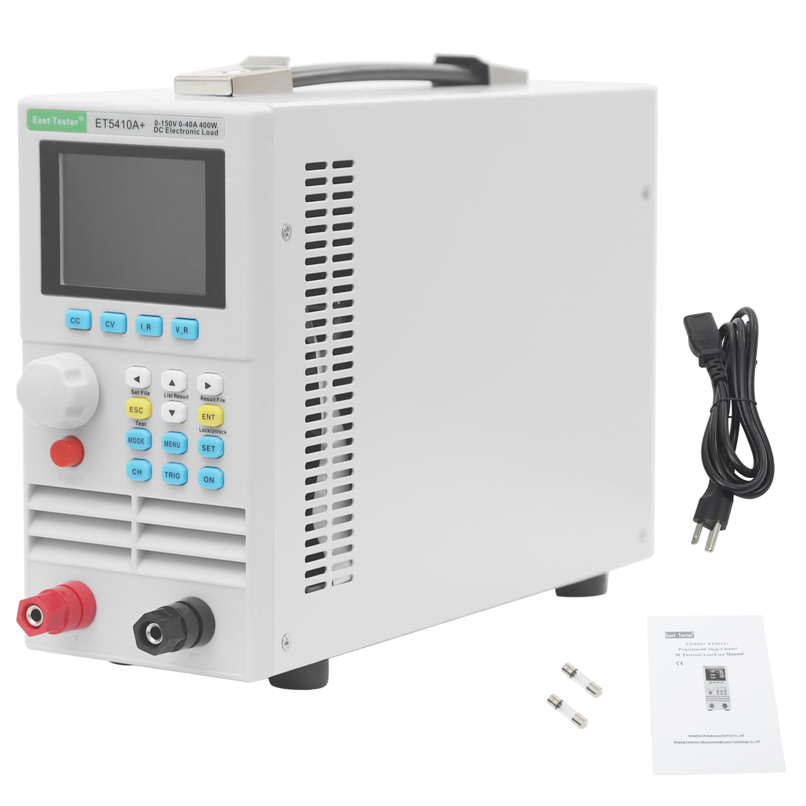 ET5410A+ DC Electronic Load Tester, 400W Programmable Battery Testers, Single Channel DC Battery Capacity Load Detector, 0-150V, 0-40A, 2.8'' TFT LCD Display