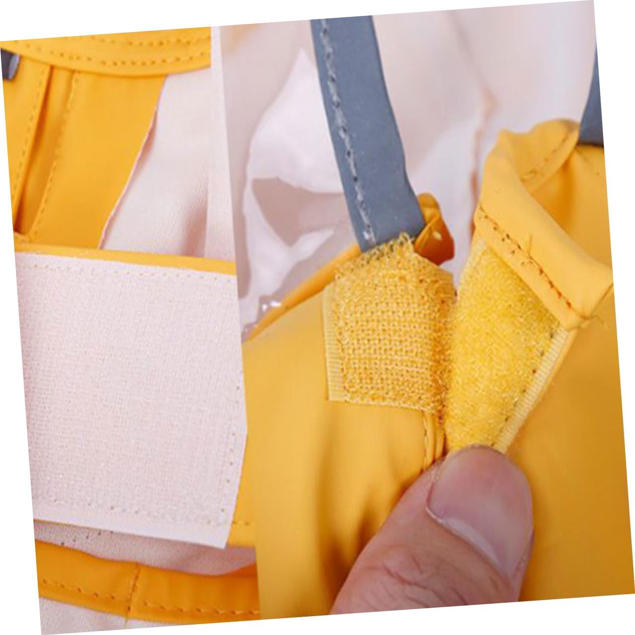 Dog Rain Coat Waterproof Reflective Yellow L Size Pet Rain Jacket All-Season Rainwear for Dogs Outdoor Walking and Travel
