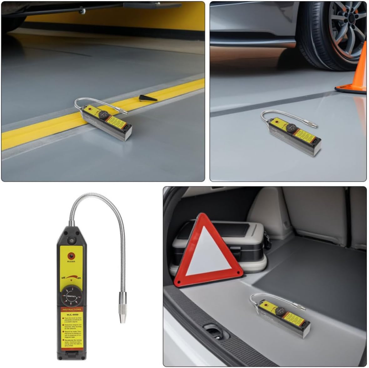 Ciieeo Professional Halogen Leak Detector with Easy Operation and Portable Abs Design Accurate Refrigerant for Automotive HVAC Systems for Workshop Use and Mobile Repair Services