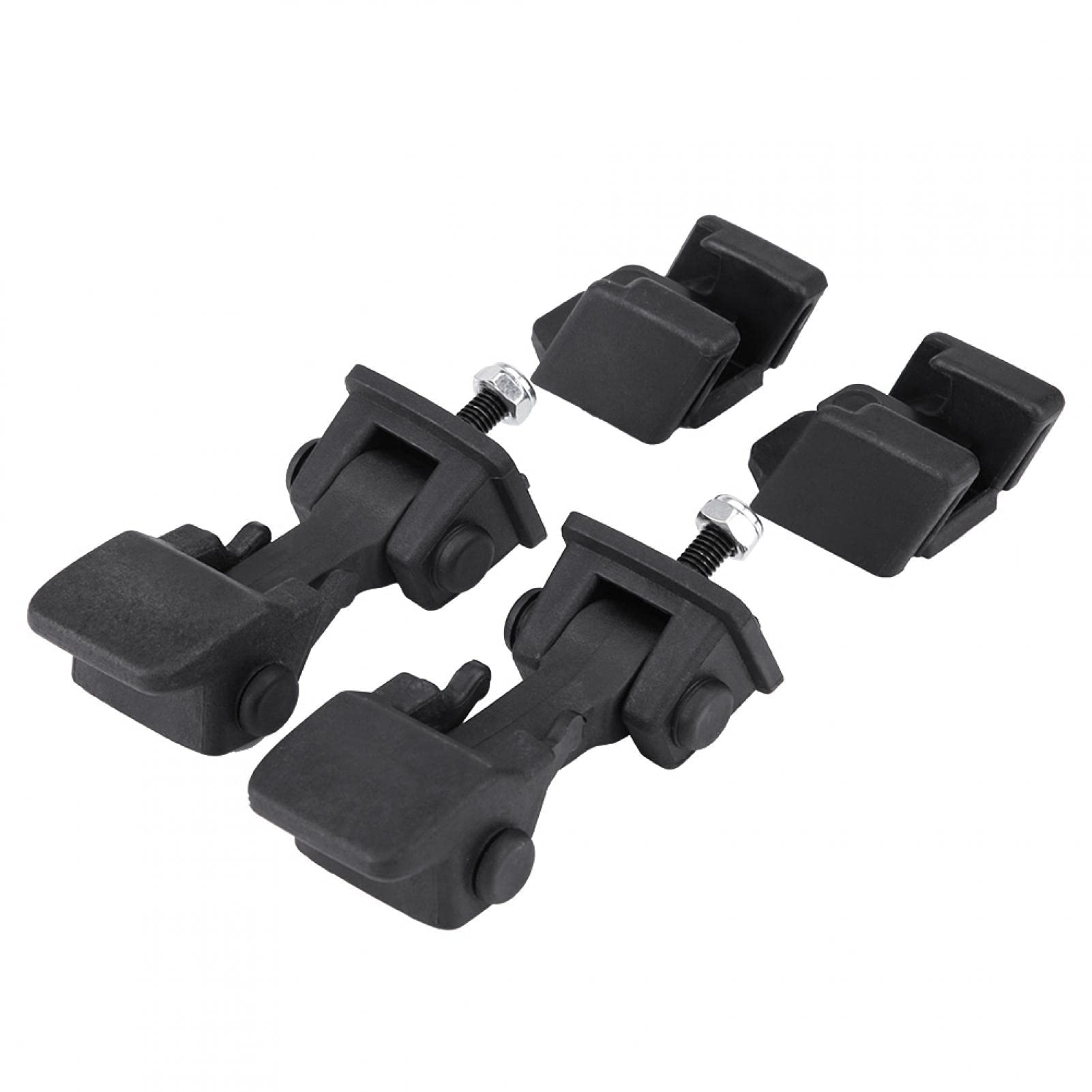Qiilu Ganci Cofano Adatto per tj Ganci Cofano Adatto per tj Chiusure con Chiusura a Cappuccio, 2 Set di Chiusure e staffe di Sicurezza con Chiusura a Cappuccio per Auto TJ 97-06