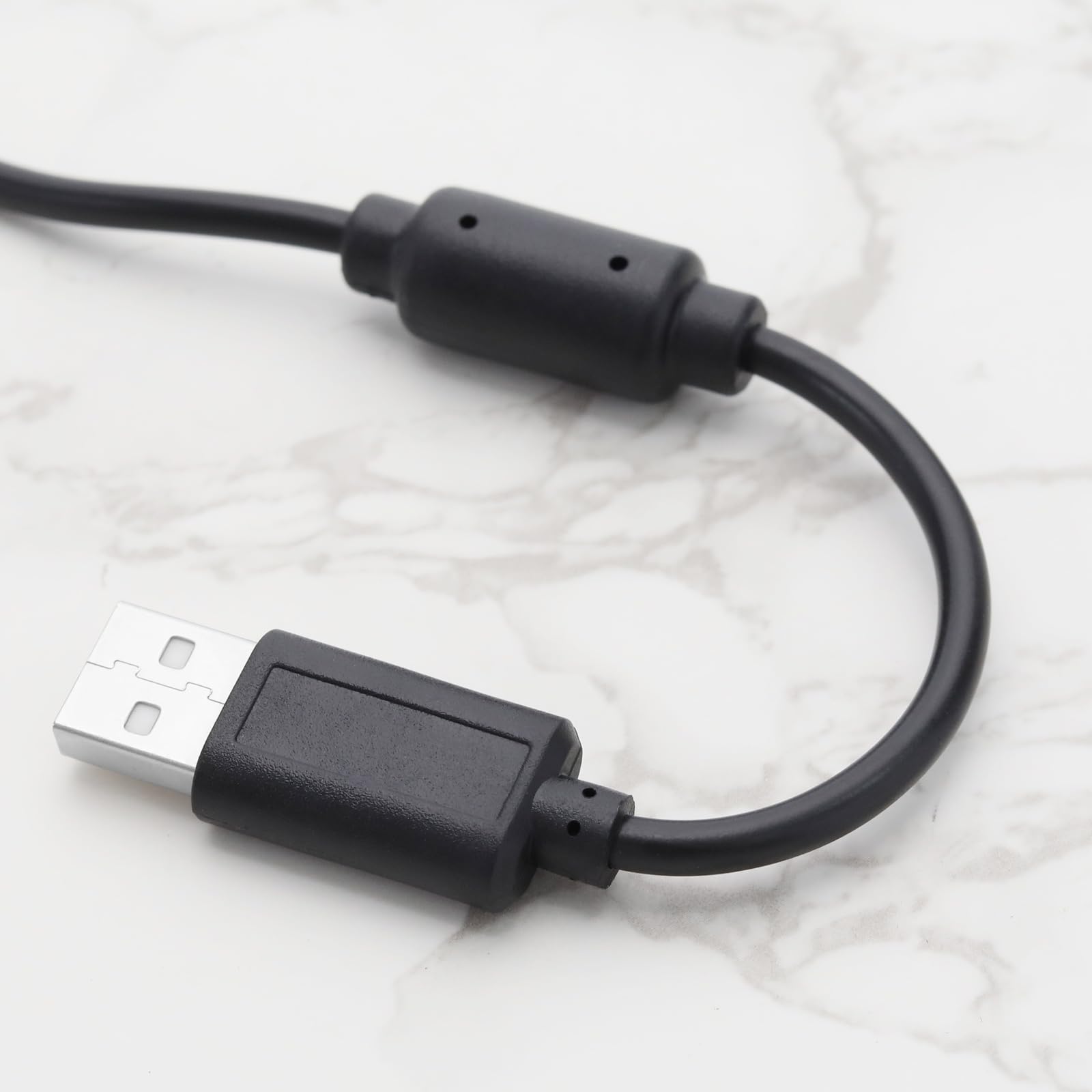 Create idea 2 cavi di ricarica USB di ricambio compatibili con Xbox 360/360 Slim Controller Caricabatterie Accessori Nero