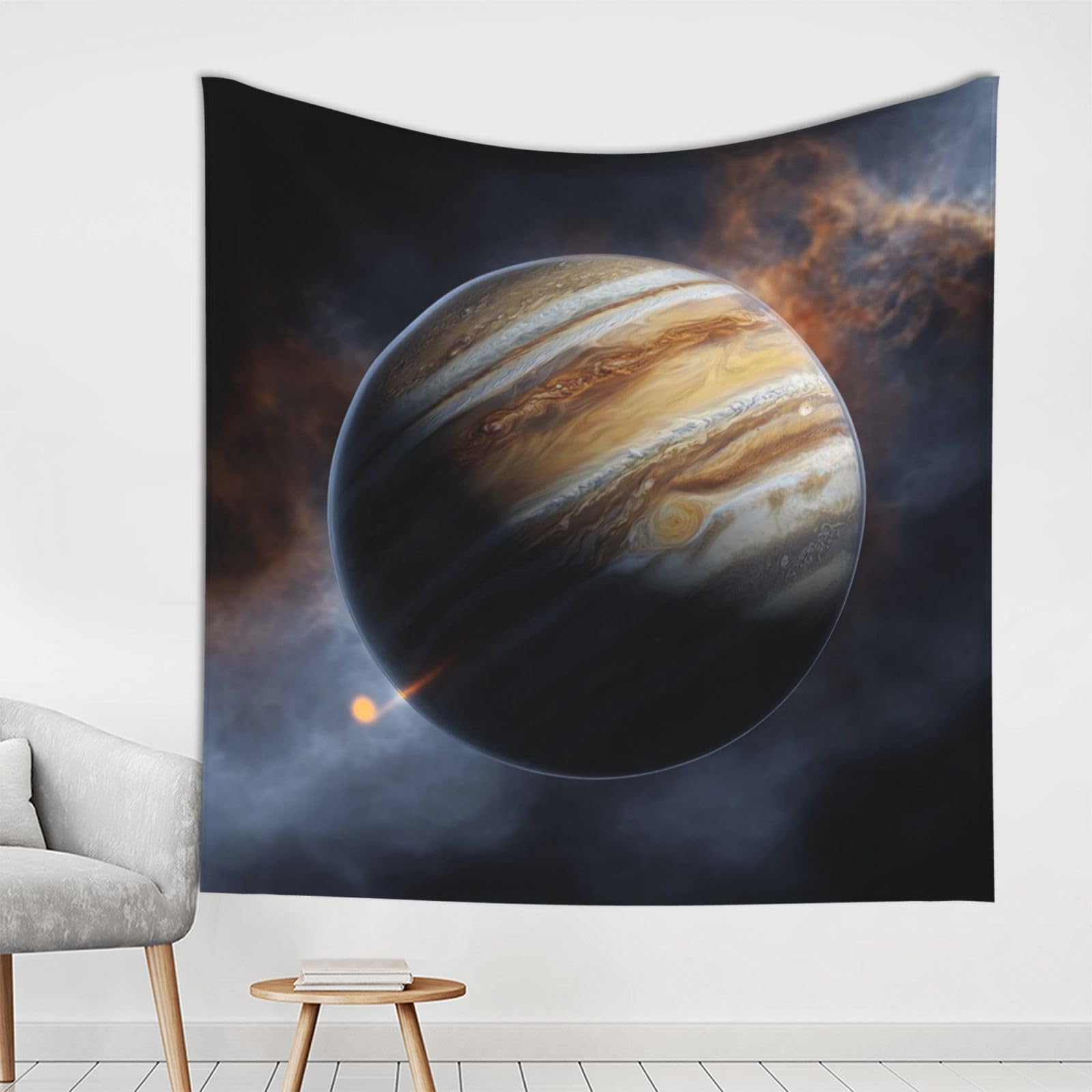 XOPEKVLAWM Tapestry Wall Hanging for Bedroom Aesthetic Wall Mural Tapestries 150x150 cm Art Backdrop Jupiter Landscape Tapestries Landscape Poster Tapestry for Living Room Dorm Office Home Decor