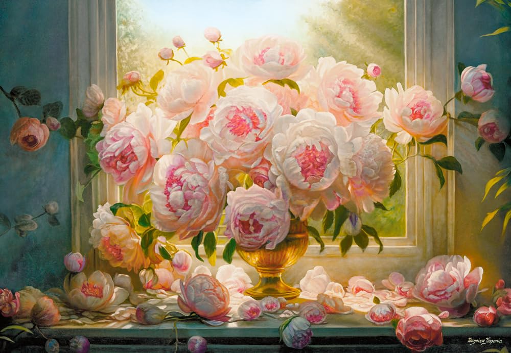 Castorland puzzle Hot Summer Peonies - 1000 pieces of flowers