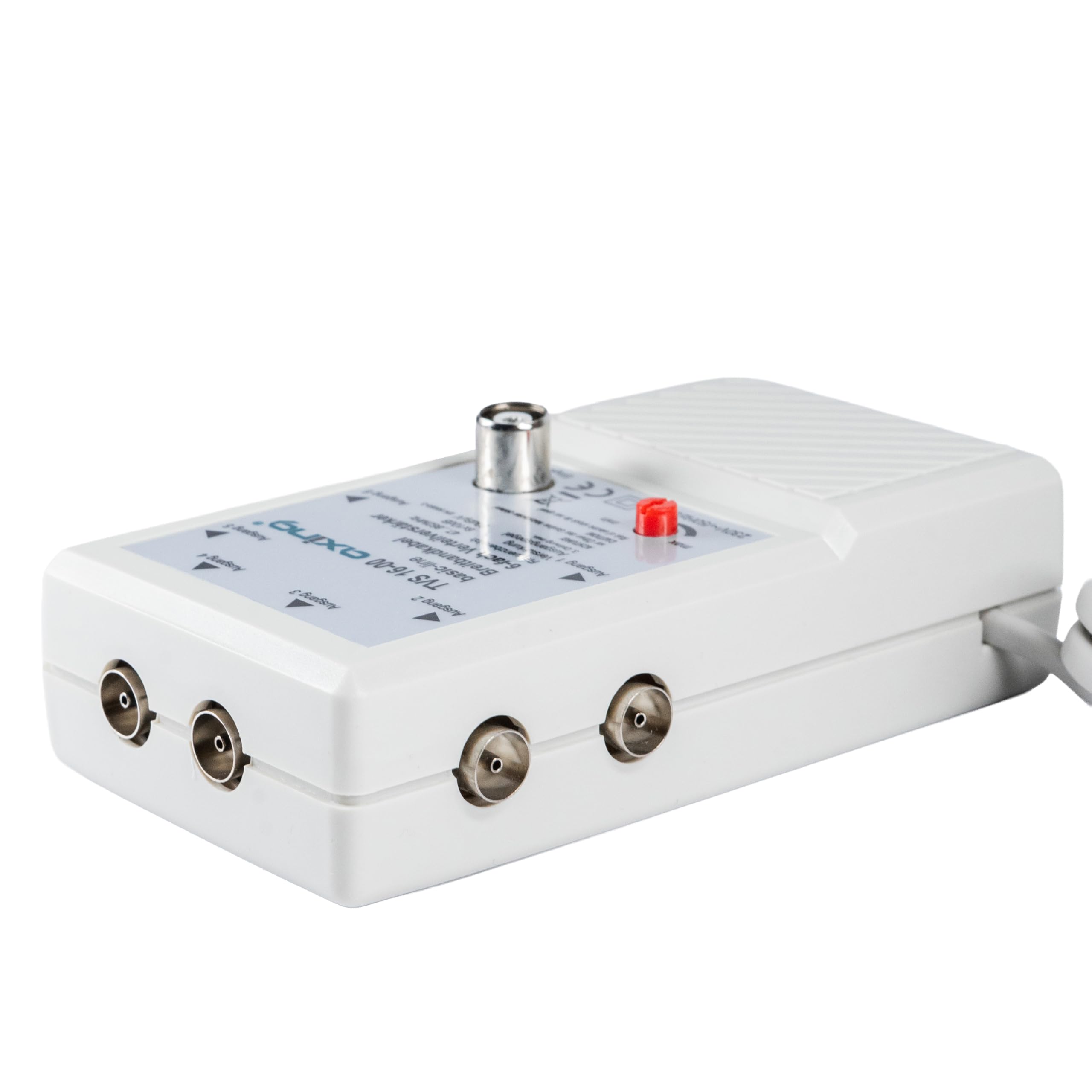 Axing TVS 16-00 Amplificatore per antenna TV digitale terrestre e FM radio, 6 Uscite, 10 dB, 47-862 MHz