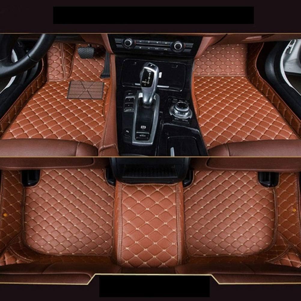 Custom Car Floor Mats For LEXUS LS LS350 LS430 LS460 LS500H LS600H 2005-2006, 2007-2015, 2018 Luxury Leather Waterproof Anti-skid Full Coverage Front Mat And Rear mat/Set (brown)