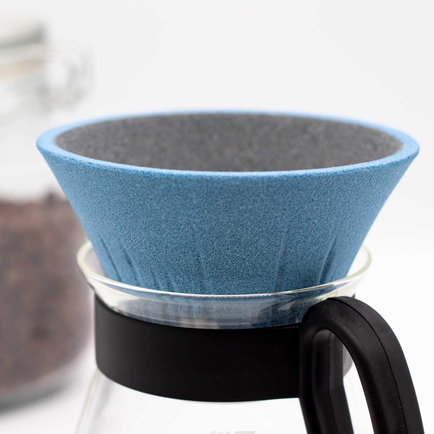 Kofil 1390400501 Coffee Filter Dripper with Dedicated Base and Saucer, Blue