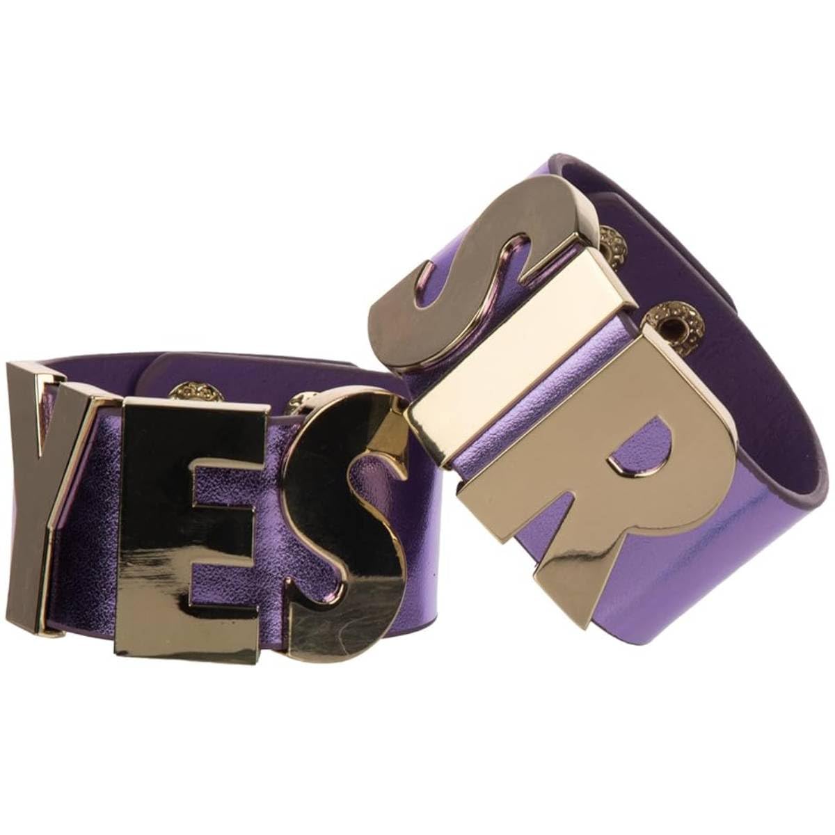 DC Comics Harley Quinn Yes Sir Cosplay Cuffs Purple - Set of 2