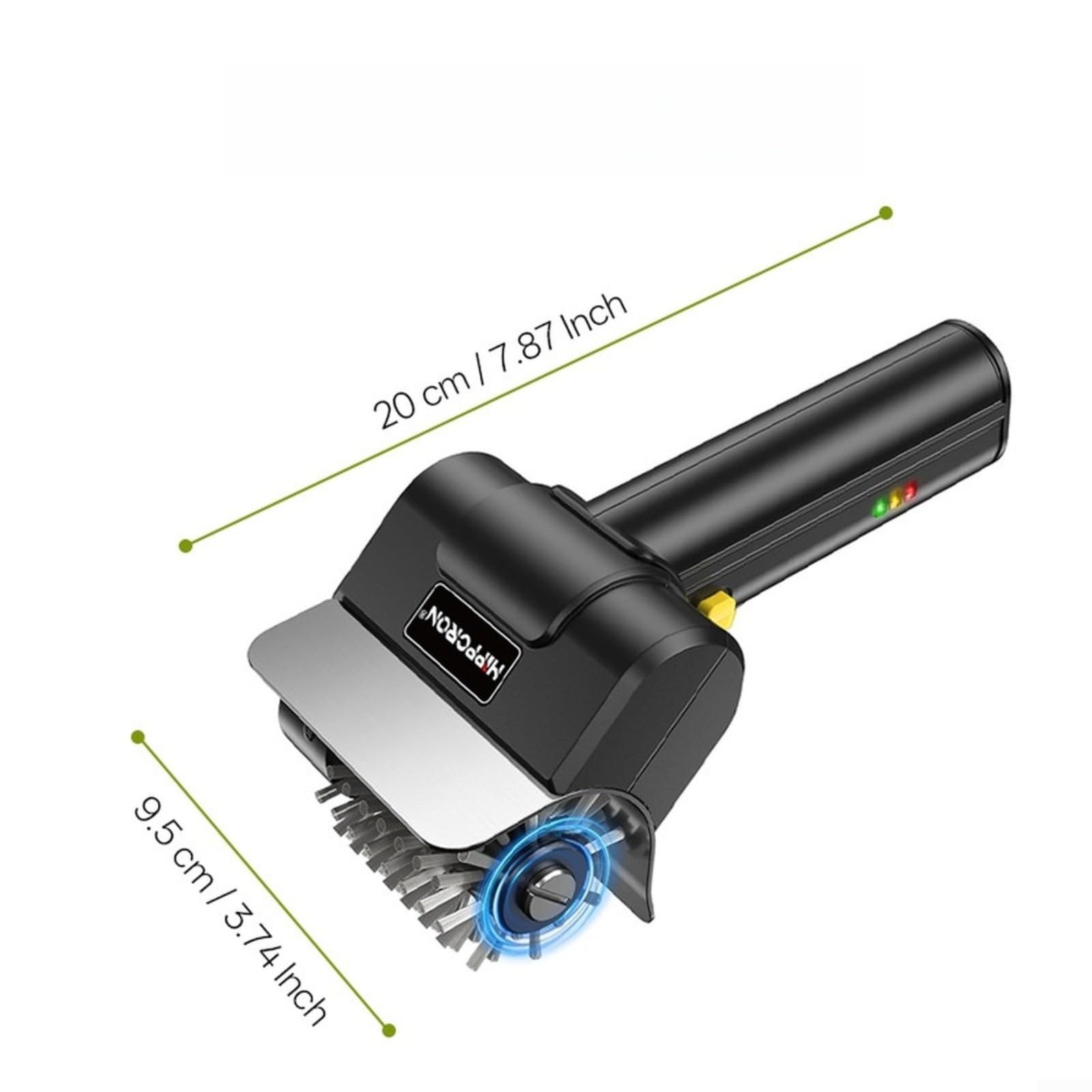 Spazzola elettrica senza fili in acciaio inox 2000 mAh USB-C 1100 giri/min strumento di pulizia ad alta velocità per gli appassionati di barbecue all'aperto patio (B)